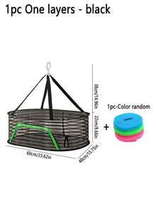 1pc,White/Black/Green,Foldable Food Drying Net Multi-Purpose Rack For Dried Fish, Vegetables, Herbs, And Jerky - Anti-Fly Cage With Fine Mesh Cover, UV-Resistant Material - Compact For Balcony, Deck, Or RV - Includes Removable Tray For Easy Cleaning - View 23