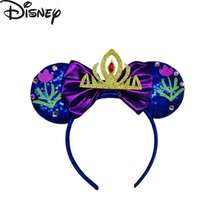 Băng đô tai chuột Minnie của Công chúa Disney - Tai chuột Mickey màu xanh lấp lánh kèm vương miện và nơ - Phụ kiện dành cho nữ dự tiệc công viên giải trí, sinh nhật, cosplay. - Xem 7