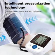 Large Screen Upper Arm Blood Pressure Monitor Comfortable Cuff Accurate Reading Household Health Checking Instrument For Family - Black - View 1