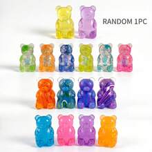 1 pieza Juguete antiestrés de oso de colores con rebote lento: Lindo juguete antiestrés de oso de colores con rebote lento, suave y de rebote lento, adecuado para adolescentes y adultos, excelente para jugar en el escritorio y aliviar la ansiedad. - Multicolor - Ver 12