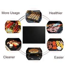 2/6/12pcs Reusable Non-Stick Grill Mat Set - Suitable For Gas, Charcoal Or Electric Grills - Easy To Clean - 15.75 X 13 Inches, Black - A - View 7
