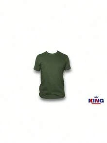 King T-shirt Playera 100% algodón de excelente calidad, esta playera garantiza una suavidad excepcional al tacto, cuello redondo con estampado "One Day At A Time Landscape Panels" y manga corta - Verde Oscuro - Ver 3