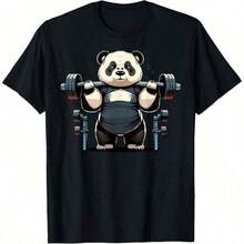 1 Piece Women's Clothing; Summer Tops This Is My Style - Panda Click T-Shirt For All Seasons, Short Sleeve Crew Neck T-Shirt, One-Sided Print, 100% Pure Cotton, Unisex Top, Base Layer, Summer Clothing For Women, Soft Pure Cotton 100% Cotton Y56Q180g 100% Cotton - 顏色 3 - 查看 1