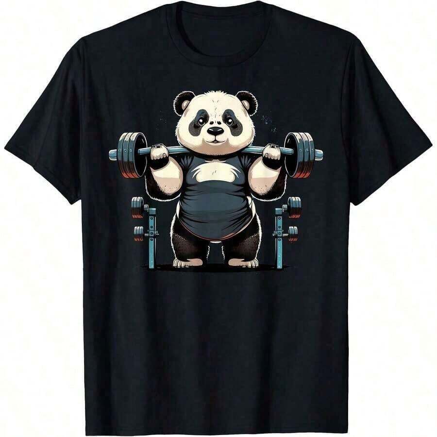 1 Piece Women's Clothing; Summer Tops This Is My Style - Panda Click T-Shirt For All Seasons, Short Sleeve Crew Neck T-Shirt, One-Sided Print, 100% Pure Cotton, Unisex Top, Base Layer, Summer Clothing For Women, Soft Pure Cotton 100% Cotton Y56Q180g 100% Cotton - 顏色 3 - 查看 1