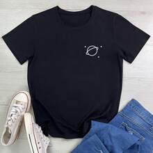 Camiseta con diseño lindo para mujer Yitan - Negro - Ver 2