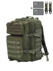 MOLLE Expandable Large Capacity Backpack With Adjustable Straps, Free Flag Patch + Quick Release  Hook, Multi-Compartment Storage Outdoor Hiking Bag - Multicolor - View 1