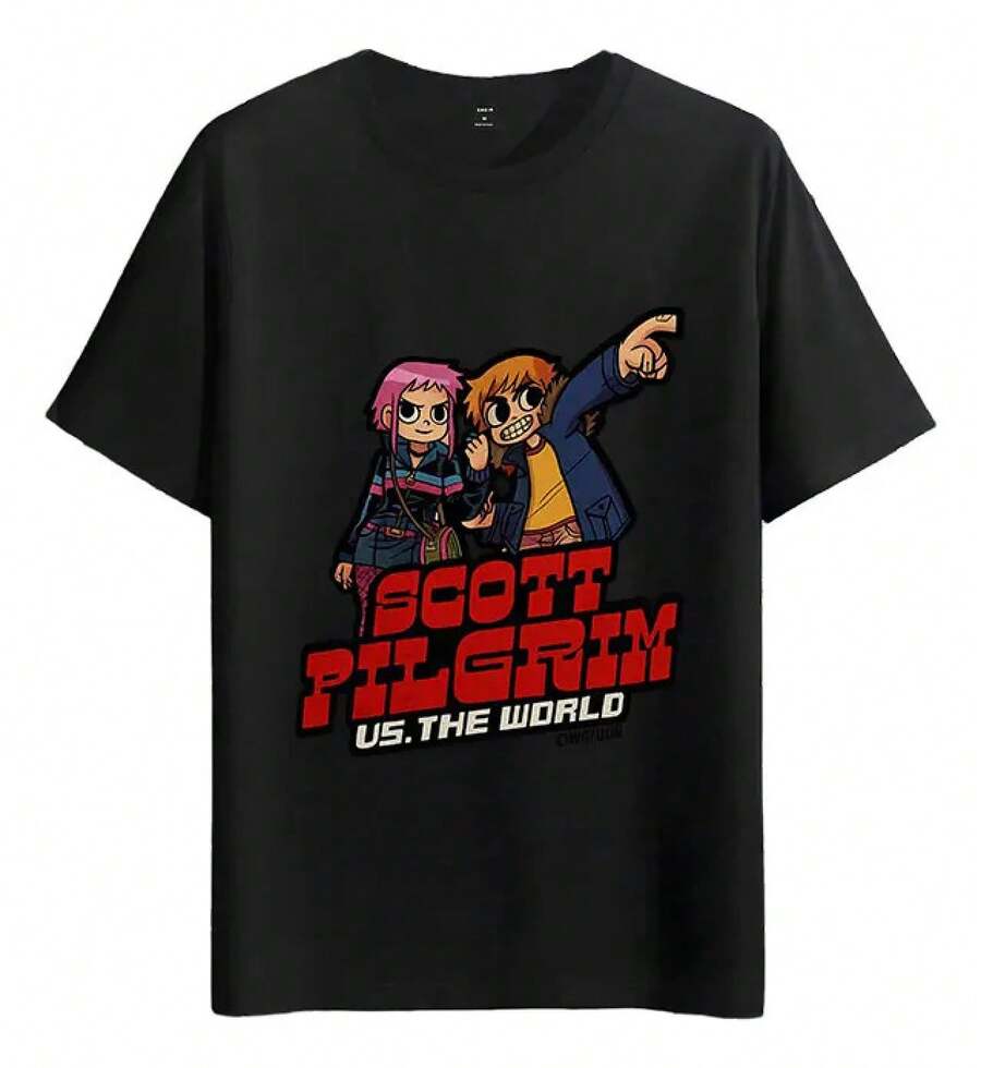 Tshirt Muscle Freaks Scott Pilgrim Style Graphic Tee - 黑色 - 查看 1