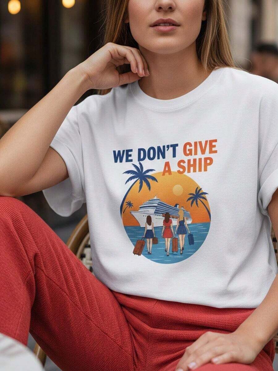 This Week We're Not Sailing. Family Cruise T-Shirt For Summer Vacation, Girls' Trips, 100% Cotton, Crew Neck, Family Vacation Top, Fun Gift For Women And Best Friends, Matc-1 Cotton T-Shirt - 白色2 - 查看 1