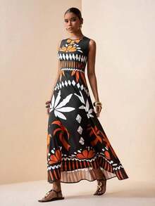 Women Midi Dresses - Negro 2 - View 5