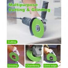 4.5" Diamond Rock Slab Grinding Disc Set, 3 Pcs Multi-Pore Flat Cutting Blades, Ultra-Wide 1.2" For Tile, Glass, Marble, Granite, Angle Grinder & Diamond Saw Blade - C - View 3