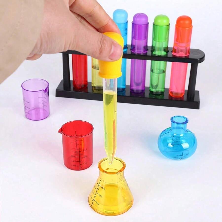 Juego de tazas medidoras mini - Herramienta de aprendizaje de percepción de color, kit de experimentos científicos DIY, kit de experimentos de ciencia de percepción de color - Educativo, adecuado para experimentos simulados y ayudas de enseñanza en el aula de ciencias (accesorios enviados al azar) - sistema de tazas medidoras - Ver 1