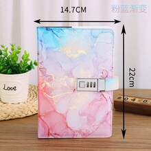 1pc Cute Password Lock Diary With Secret Key, Creative A5 Notebook For School Girls Writing, Back-To-School Season Journal Planner, Perfect For Study Notes Class Schedule And Personal Memory Keeping, Student Stationery Supplies Gift School Supplies - A5 - View 12