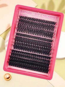 280/300 C Curl Cụm mi giả riêng lẻ, Mi giả lông chồn dày, mềm mại, Mi nối, Cụm mi trang điểm, Mi giả riêng lẻ, Mi giả, Mi giả - C - Xem 6