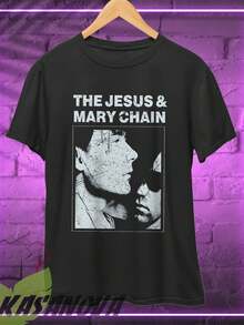 Camiseta retro de verano con estampado divertido de estilo americano, camiseta vintage nostálgica con elementos de la banda The And Mary Chain, álbum de la Copa Mundial 2026, camiseta para hombre más vendida. - Negro - Ver 1