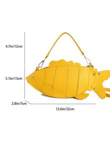 2026 New Quirky Fish Shaped Bag, Cute Personalized Handbag, Shoulder Crossbody Bag, Niche Design Phone Pouch For Women - Yellow - View 12