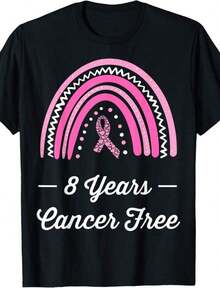 T-Shirt For Women Breast Cancer Survivors (5 Years Disease-Free) Breathable And Comfortable - 黑色 7 - 查看 6