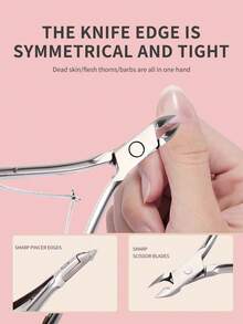 3pcs/2pcs Professional Multi-Function Nail Cuticle Removal Set, Includes Full Jaw Cuticle Pliers, Cuticle Pusher And Gel Nail Remover, Helps You Effectively Clean Nail Cuticles, Remove Nail Gel And Care For Nails, Perfect For Beginners, Nail Enthusiasts And Nail Technicians Who Need Precise And Efficient Cuticle Trimming - Silver - View 3