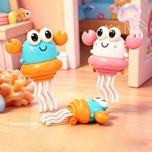 New Dancing Octopus Toy, Music Sensing Crawling Squid Toy For Babies, Visual Stimulation, Intelligence Development, Crawling, Hand-Eye Coordination, And Other Skill Training, Interactive Toy For Parent-Child Bonding And Interest Cultivation (3 AA Batteries Required) - Multicolor - View 4