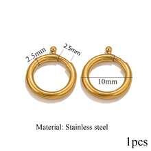 1pcsstainless Steel 18K Gold-Plated Charms-Fashionable Heart-Shaped, Oval, And Rectangular Jump Rings With Spring Clasps-DIY Jewelry-Making Supplies - Spring Buckle - View 13