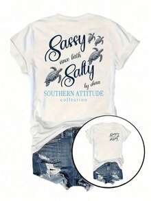 Summer Clothing, 1 Piece, Women's T-Shirt With Zion National Park Graphic, Utah Landscape, Summer Vacation Style, Short Sleeve T-Shirt, Casual, For Outdoor Hiking - 白色 4 - 查看 1