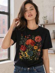 Women T-Shirts - Black - View 3