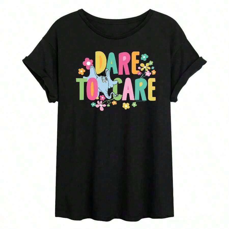 Camisetas de mujer de nuevo estilo, tops de mujer, camisetas estampadas para mujer - camisetas retro para mamás, camisetas casuales de manga corta con cuello redondo y estampados de letras divertidas, camisetas con estampados de letras divertidas para madres, camisetas estampadas, tops de mujer - camisetas retro de estilo callejero, neutras, holgadas, de algodón, de manga corta y con cuello redondo. - Negro - Ver 1