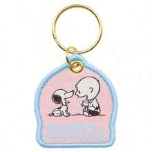 SNOOPY 1pc Japan  75th Anniversary Embroidered Keychain, Cute Cartoon Keychain, And Bag Hanger Make It Easy To Remove Message Stickers, Perfect Small Gifts For Fans, Family, And Friends, Daily Essentials[Stochastic Style] - Multicolor - View 4