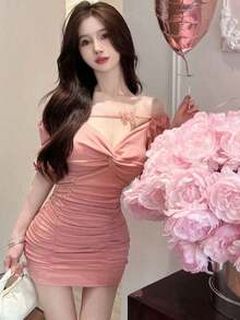 Women Short Dresses - Black - View 7