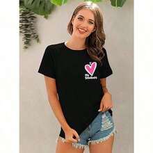 Teacher T-Shirts: "Dear Student Behind Me" Print, Inspirational Teacher T-Shirt, Short Sleeve Teacher Appreciation T-Shirt, Breathable And Comfortable. - 黑色 4 - 查看 4