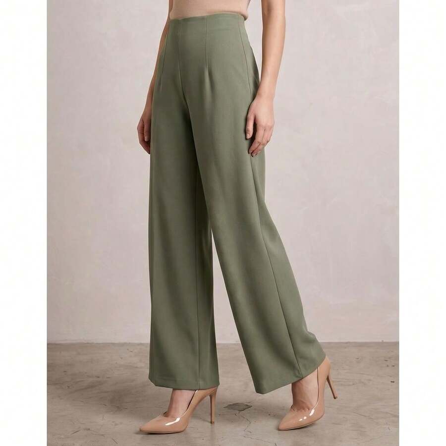 Pantalón Mujer Moda Recto Verde Stfashion 52405808 - Verde - Ver 1