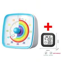 60分钟彩色可视计时器，带夜灯 - 静音倒计时，适用于教室、厨房和办公室使用 - 彩色 - 查看 15