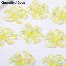 10/20/40pcs 40mm Acrylic Transparent Iridescent AB Iris Flower Handmade DIY Vintage Jewelry Accessories Loose Beads - Iris - View 13