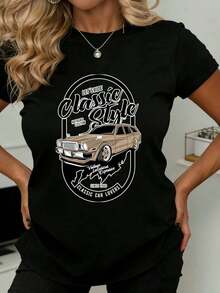 Camiseta para Amantes de Autos Clásicos Let's Ride Estilo Clásico Experiencia Automotriz Vintage Desde 1980 Diseño Personalizado para Amantes de Autos Clásicos Hotrod Adecuada para Uso Casual y Deportivo - Negro - Ver 7