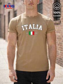 King T-shirt Men T-Shirts - Caqui-est-blanco - View 1
