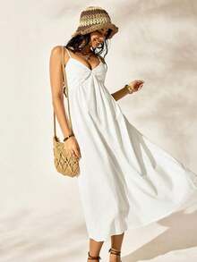 Women Midi Dresses - White - View 6