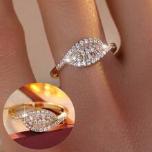 1 Stück Retro-Augen-förmiger Zirkonia-Ring, modischer mikro-eingelegter Zirkonia-Damenring, luxuriöser eleganter personalisierter Accessoire - Ring - Übersicht 6