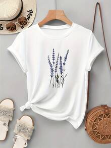 Camiseta de mujer para primavera y verano - Blanco - Ver 3