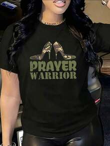 Camisetas De Mujer AlgodóN Playera Negra Oversize Mujer - CóModa Y Transpirable Para Uso Diario Y Ocasiones Especiales - Negro - Ver 4