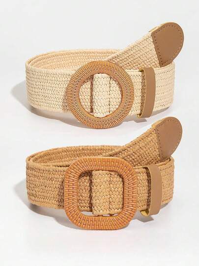 2 chiếc thắt lưng dệt kiểu Bohemian dành cho nữ, phụ kiện thời trang cho kỳ nghỉ biển.