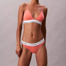 Calvin Klein Icon Cotton Modal Lightly Lined Triangle Bralette QF8498 - Coral Pop - 查看 1