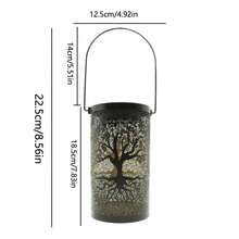 1pc Solar Powered Iron Art Tree Projection Light, Waterproof Outdoor Patio Decor Lamp, Garden Landscape Lighting, Hollow Hanging Lamp - 大樹 - 查看 8