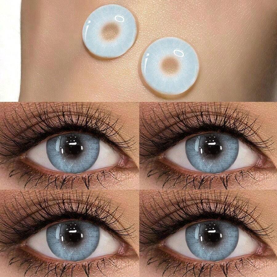 Blue Little Devil Eye Contact - Moisturizes And Daily Wear, Enhances Your Appearance On Holidays And Birthdays, Cheap, Valentine's Day, Cheap Goods, Travel, Travel Essentials, Room Decoration, Valentine's Day Gifts, Cheap Things, Rooms, Vacation Essentials, Women's Gifts, Bedrooms, Valentine's Day Supplies, 99 Cents - Blue - View 1