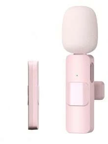 Micrófono de solapa inalámbrico K60 compatible con Apple, smartphones Android, grabación de video y audio - Rosa - View 10