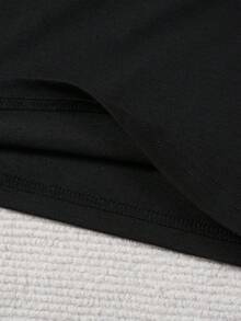 Women's Cotton T-Shirt, "Definition" Print, Retro Colors, Round Neck, Short Sleeve, Casual Bohemian Style, Ideal For Everyday Wear And Teacher's Day Gift - 黑色 - 查看 5