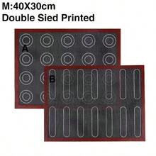 Perforated Silicone Baking Mat, Non-Stick Oven Liner, Baking Tool For Cookies/Bread/Macarons, Baking Kitchen Utensil Accessories - Double 40x30cm - View 1