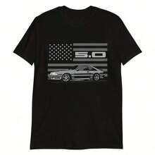 Camisetas de manga corta para mujer 100% algodón, cuello redondo, camiseta Mustang GT 5.0 Foxbody Fox Body An Icon, camiseta de manga corta unisex. - Negro - Ver 6