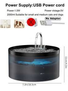 Distributeur d'eau automatique pour animaux de compagnie: fontaine à eau pour chiens, machine à boire ultra-silencieuse avec filtre, bol à eau intérieur pour chiens, convient aux chats et chiens de taille moyenne et petite - Multicolore - Voir 11