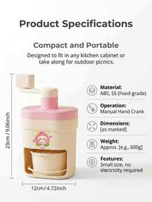 Alat Serut Es Genggam Manual, Pembuat Es Kapas (Alat Serut Es/Pembuat Es Salju/Pembuat Es) DIY Alat Serut Es Rumahan - MultiWarna - View 7