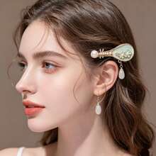 New Chinese Style Rose Pipa Hair Clip, Niche Side Bangs Clip, Creative Flyaway Hair Clip, Ancient Style Hair Accessory - Multicolor - View 12