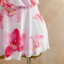 Soqi Women's Clothing  Vestido mini con estampado floral sin espalda y cuello halter para vacaciones casual de mujer - Rosa - Ver 4